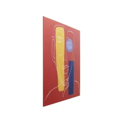 KARE Design Tableau En Verre Visage Rouge 100x100cm ^ Tableau