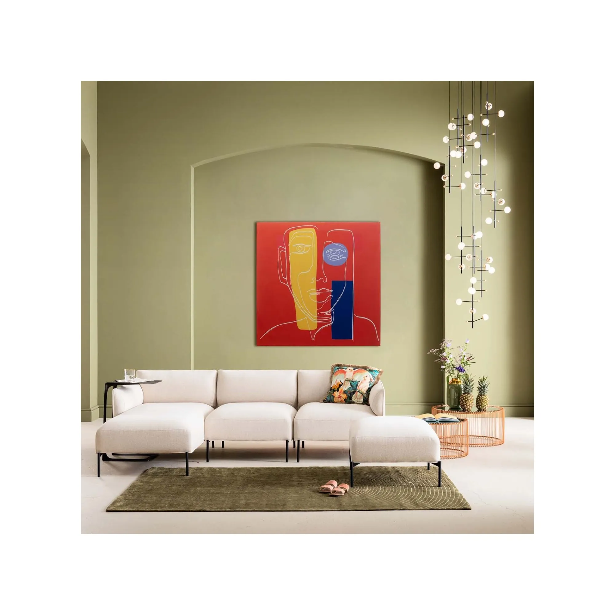 KARE Design Tableau En Verre Visage Rouge 100x100cm ^ Tableau