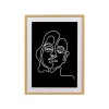 KARE Design Tableau Faccia Arte Noir Et Blanc Femme 60x80cm ^ Tableau