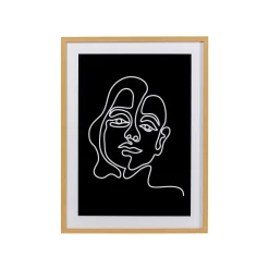 KARE Design Tableau Faccia Arte Noir Et Blanc Femme 60x80cm ^ Tableau
