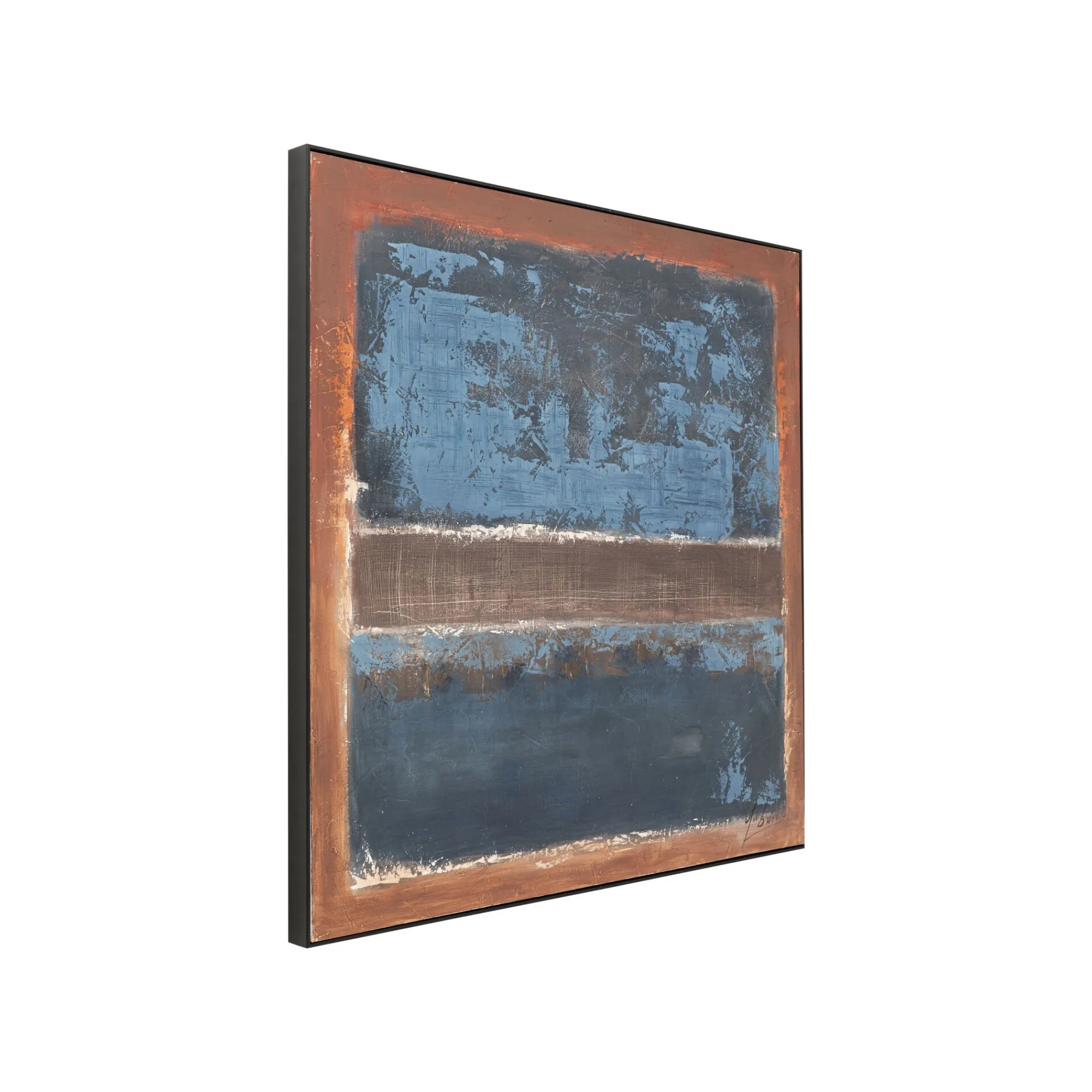 KARE Design Tableau Silence 120x120cm Bleu ^ Tableau
