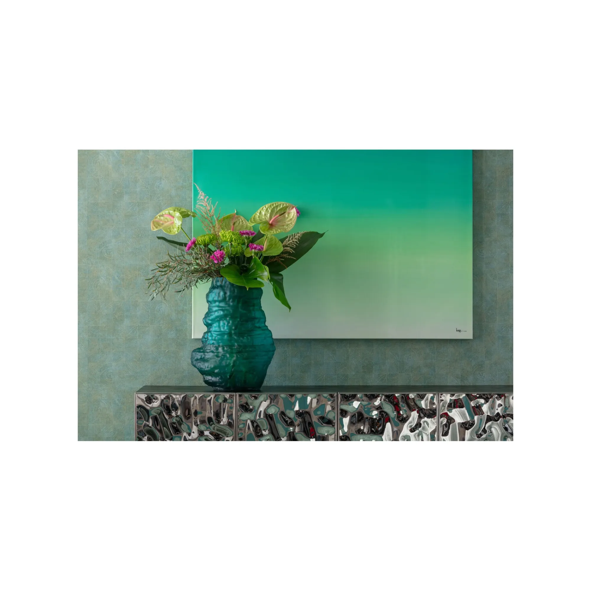 KARE Design Tableau Tendency Vert 120x120cm ^ Tableau