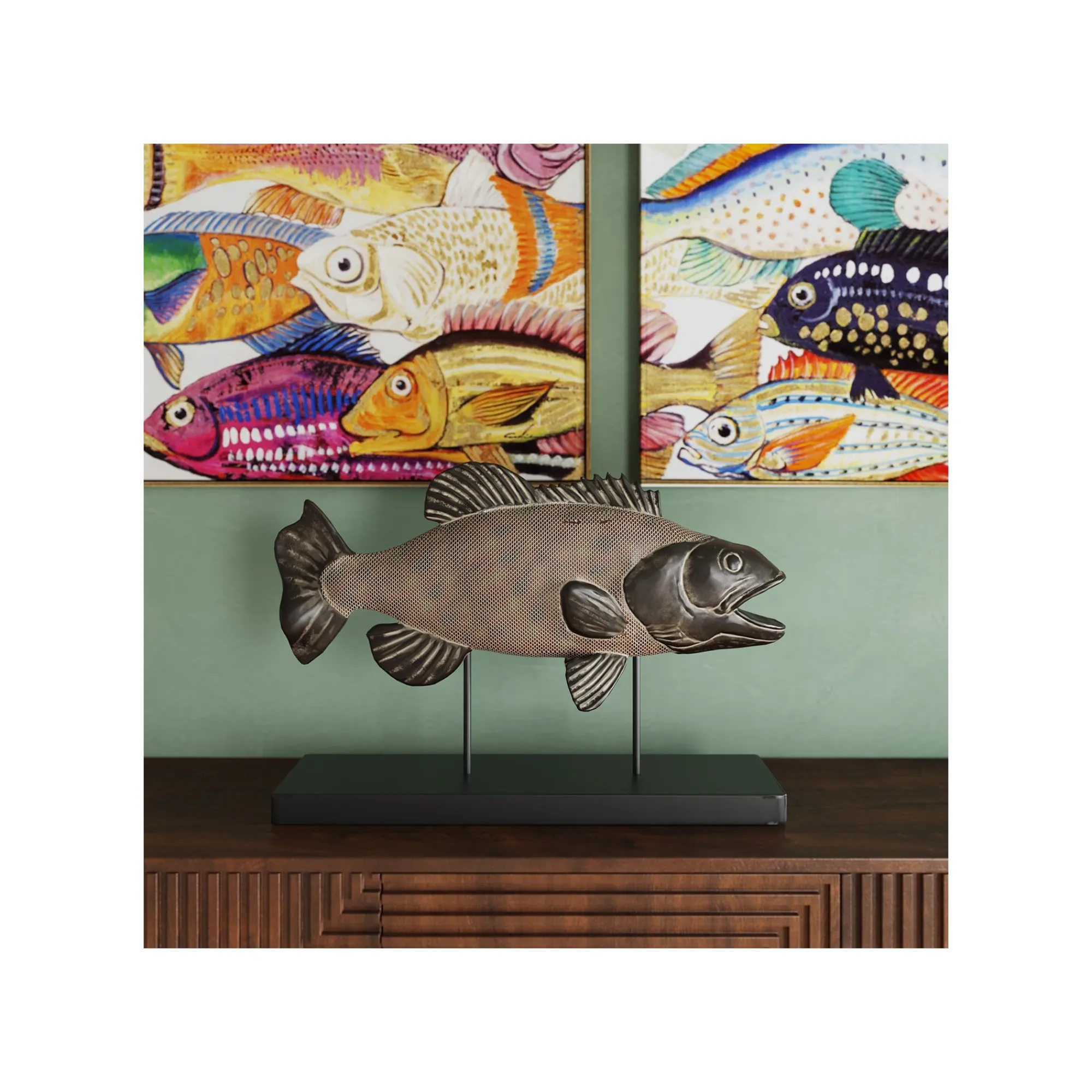 KARE Design Tableau Touched Fish Meeting One 70x100cm ^ Tableau