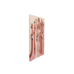 KARE Design Tableau Touched Flamants Roses 90x120cm ^ Tableau