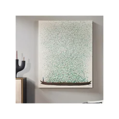 KARE Design Tableau Touched Fleurs Pirogue Beige Et Vert 80x100cm ^ Tableau