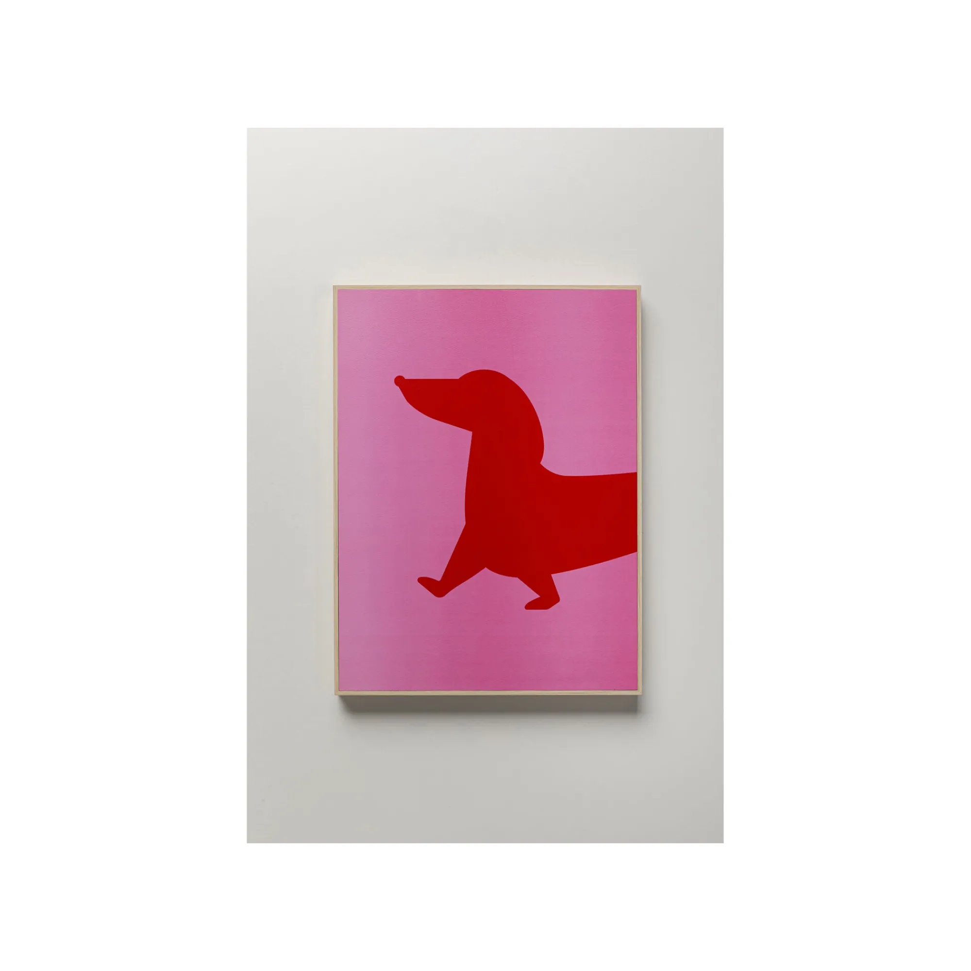 KARE Design Tableaux Teckel Rouge Et Rose Set De 2 ^ Tableau