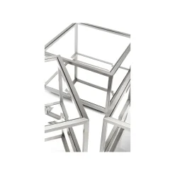 KARE Design Tables Basses Luigi Set De 4 Argentées ^ Table Basse