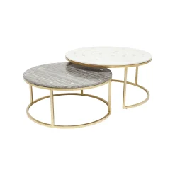 KARE Design Tables Basses Mystic Rondes Set De 2 ^ Table Basse