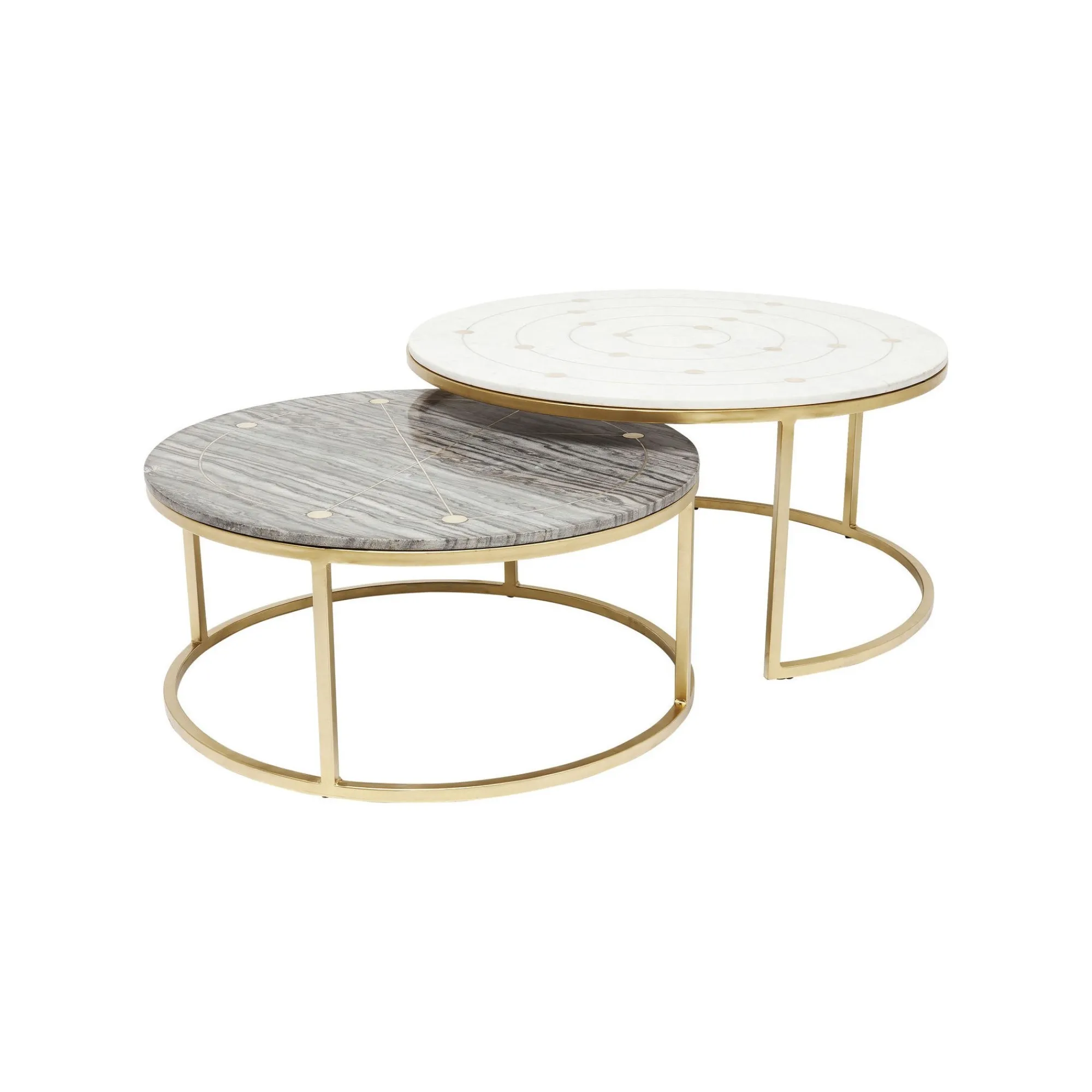 KARE Design Tables Basses Mystic Rondes Set De 2 ^ Table Basse