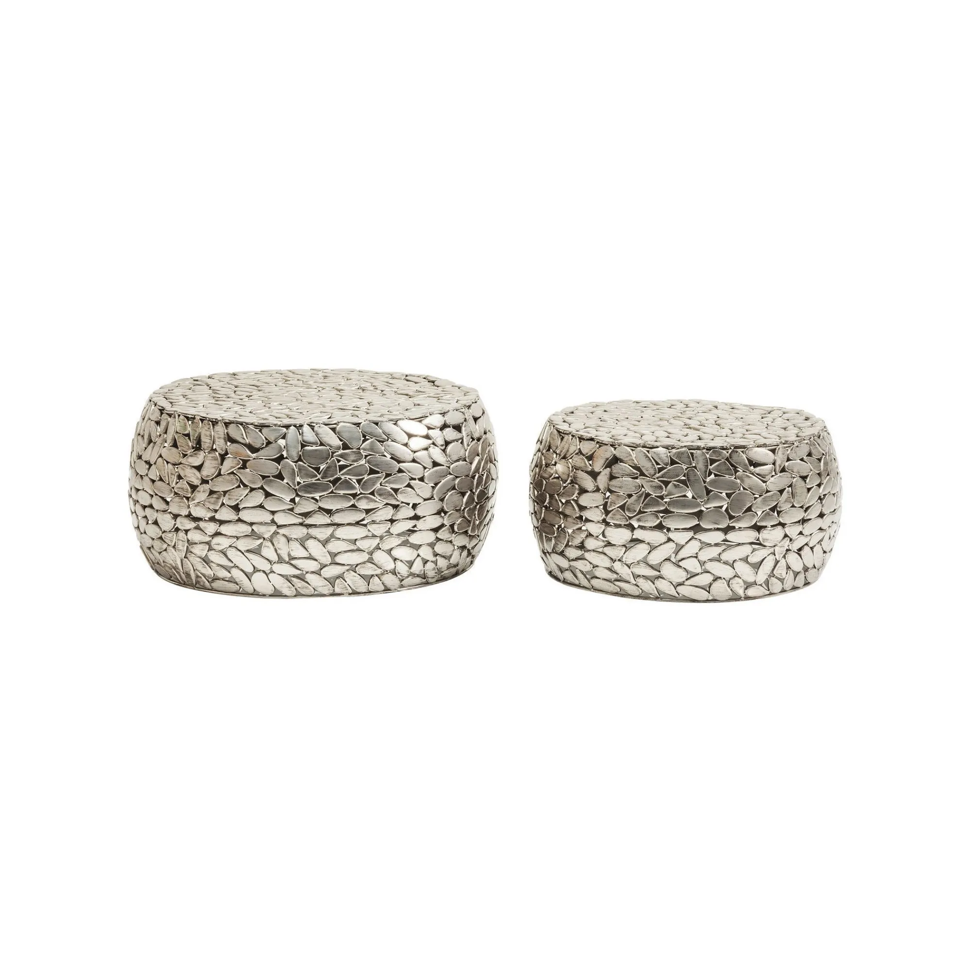 KARE Design Tables Basses Pebbles Deluxe Set De 2 Argent ^ Table Basse