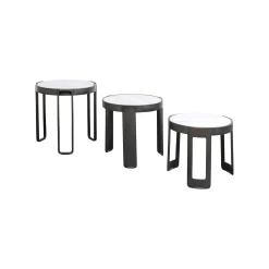KARE Design Tables Basses Perelli Noires Set De 3 ^ Table Basse