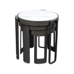 KARE Design Tables Basses Perelli Noires Set De 3 ^ Table Basse