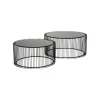 KARE Design Tables Basses Rondes Wire Set De 2 Noires ^ Table Basse