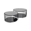 KARE Design Tables Basses Wire Double Noires Set De 2 ^ Table Basse