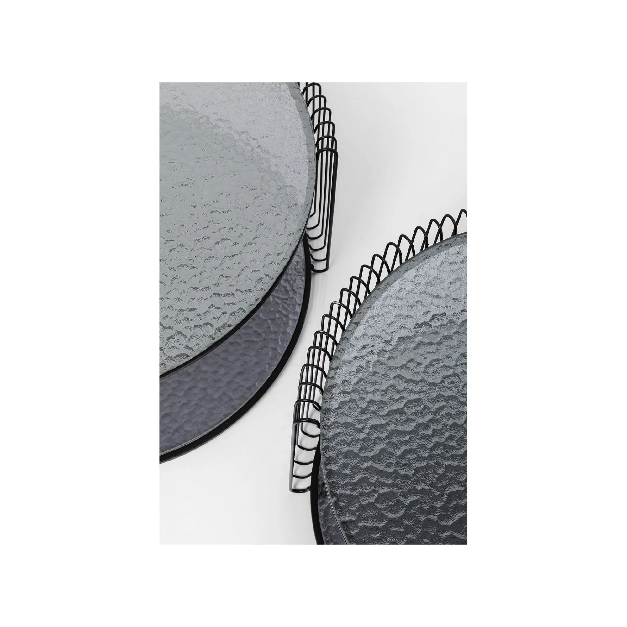 KARE Design Tables Basses Wire Double Bubble Noires Set De 2 ^ Table Basse
