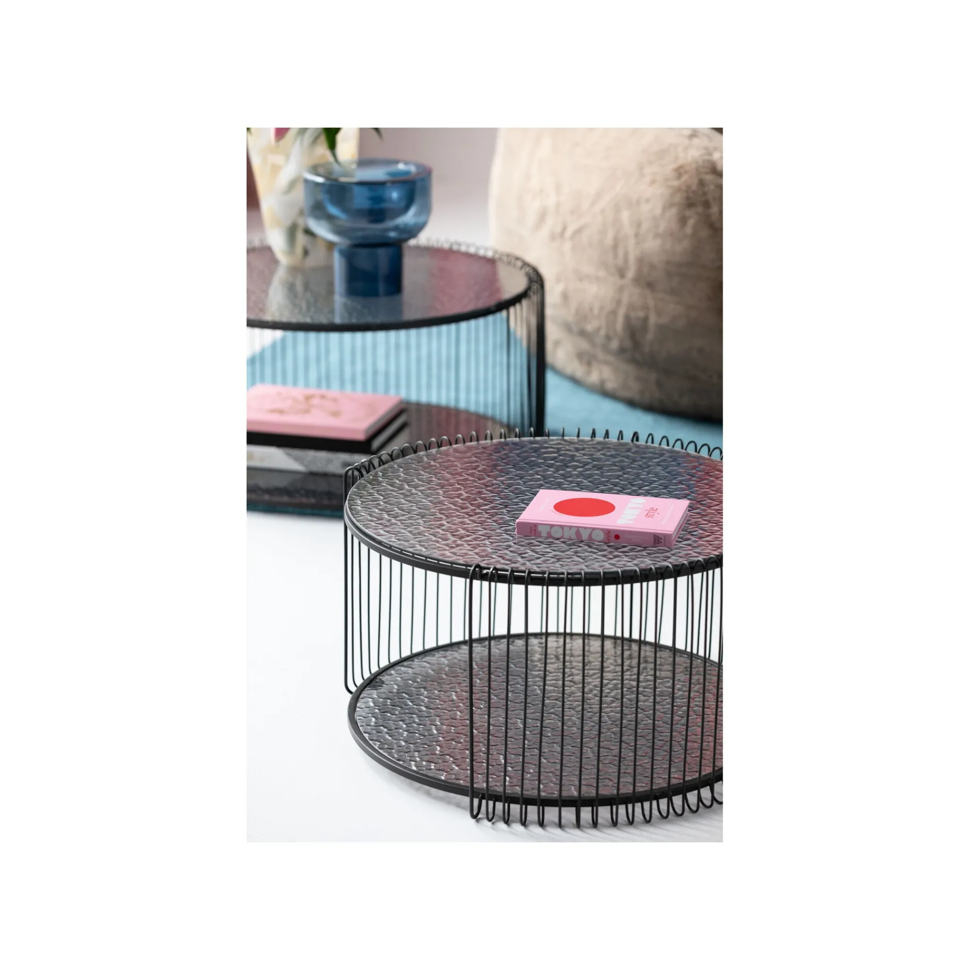 KARE Design Tables Basses Wire Double Bubble Noires Set De 2 ^ Table Basse