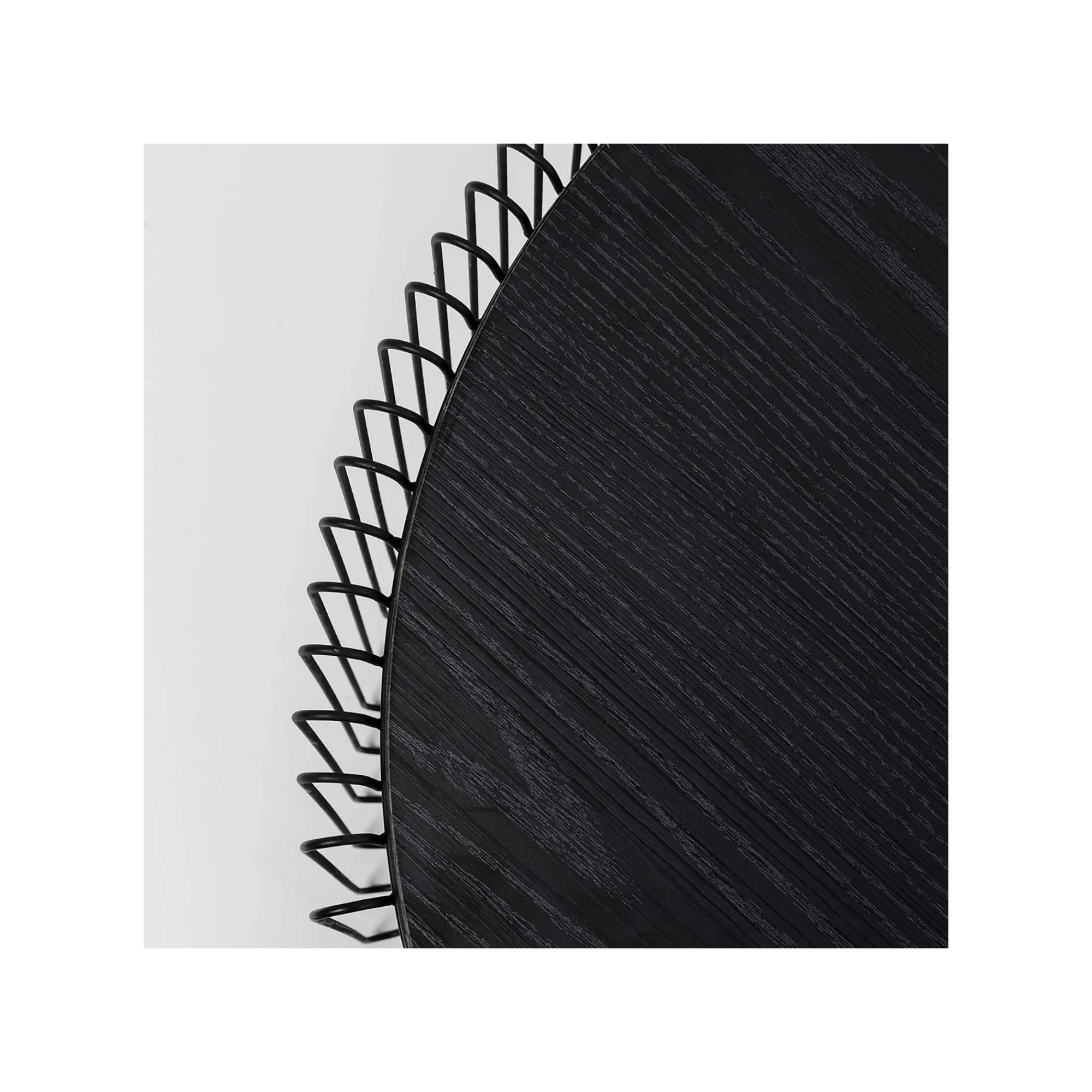 KARE Design Tables Basses Wire Double Bois Noir Set De 2 ^ Table Basse