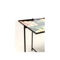KARE Design Tables D'appoint Noires Fleurs Set De 2 ^ Table D'Appoint & De Chevet