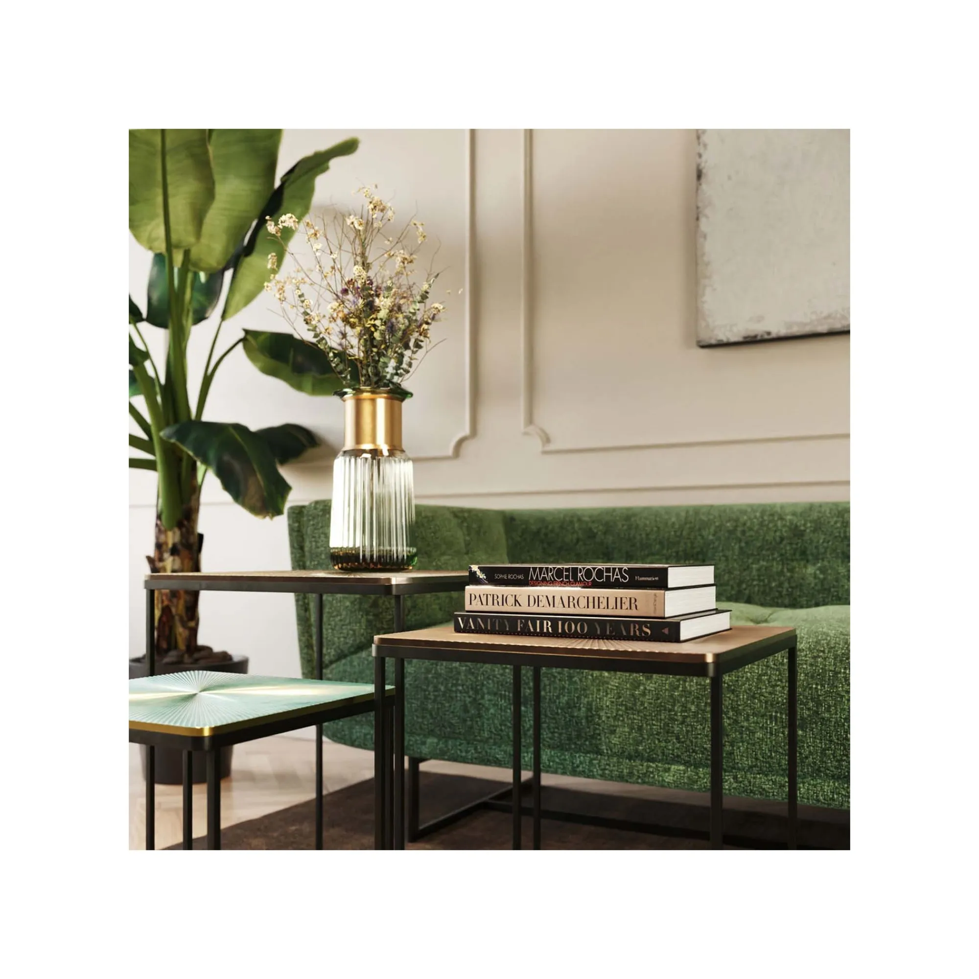 KARE Design Tables D'appoint Ray Carrées Set De 3 ^ Table D'Appoint & De Chevet