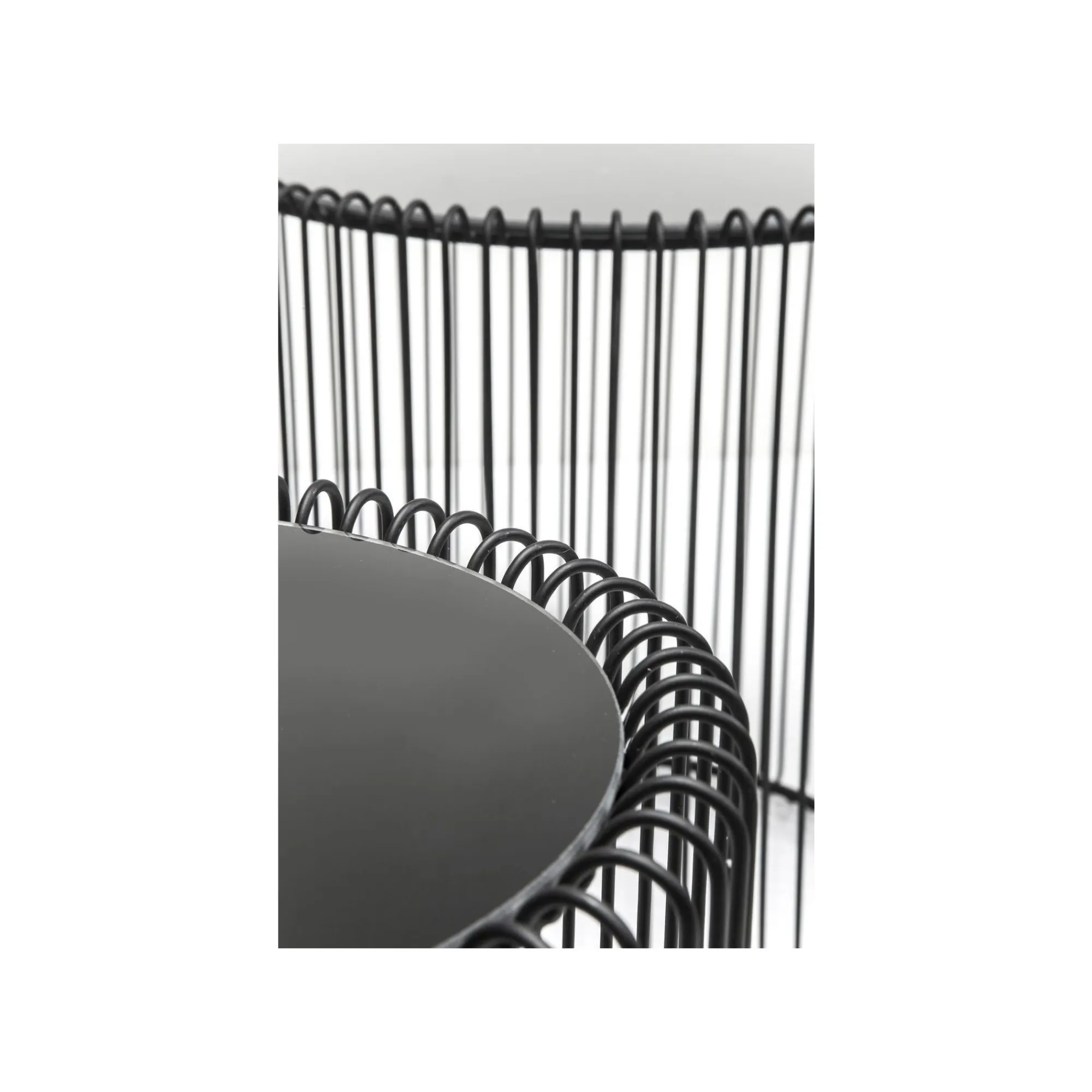 KARE Design Tables D'appoint Rondes Wire Noires Set De 2 ^ Table D'Appoint & De Chevet