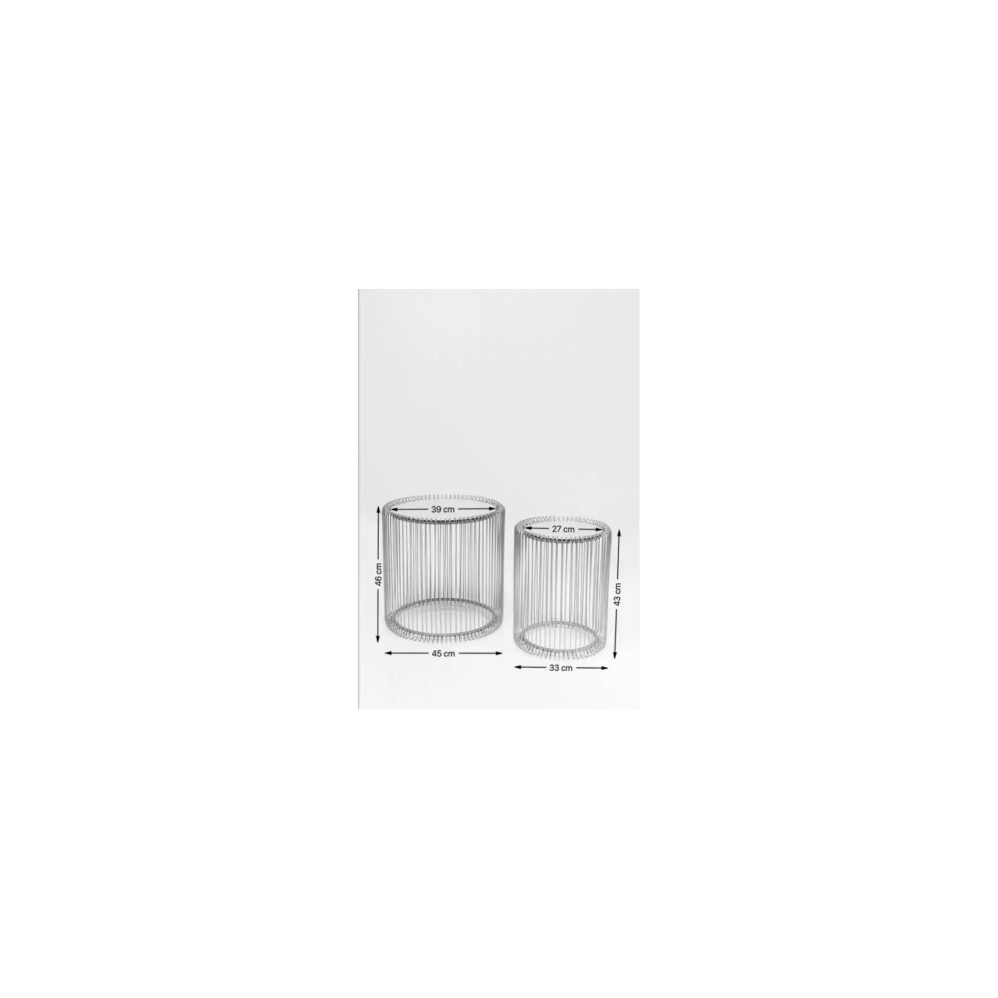 KARE Design Tables D'appoint Rondes Wire Noires Set De 2 ^ Table D'Appoint & De Chevet