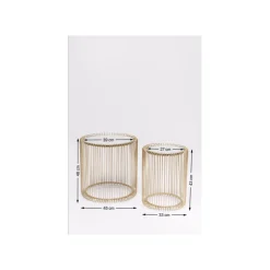 KARE Design Tables D'appoint Rondes Wire Laiton Set De 2 ^ Table D'Appoint & De Chevet