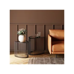 KARE Design Tables D'appoint Triangle Wire Noires Set De 2 ^ Table D'Appoint & De Chevet