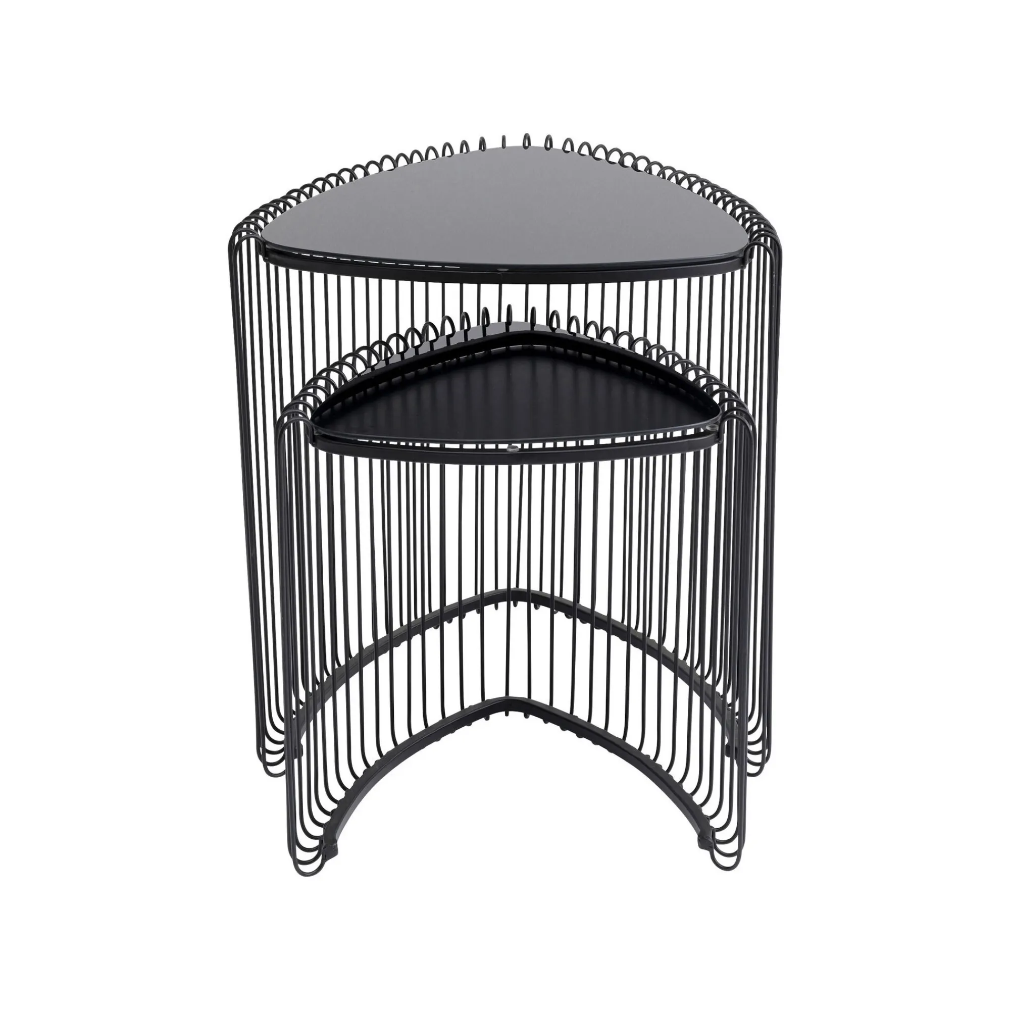 KARE Design Tables D'appoint Triangle Wire Noires Set De 2 ^ Table D'Appoint & De Chevet
