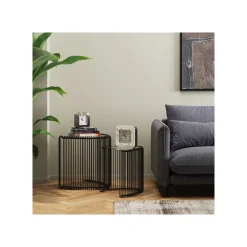 KARE Design Tables D'appoint Triangle Wire Noires Set De 2 ^ Table D'Appoint & De Chevet