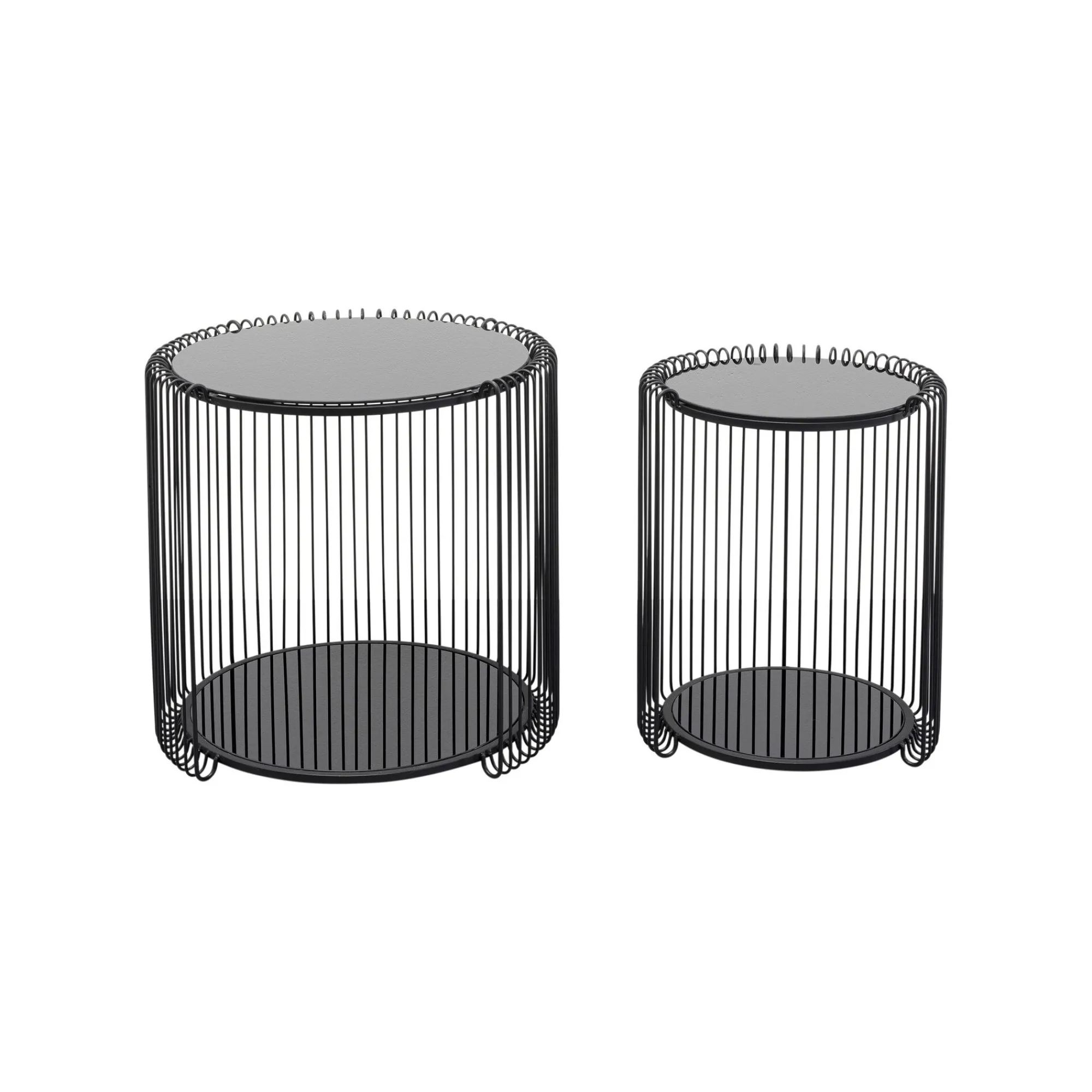 KARE Design Tables D'appoint Wire Double Noires Set De 2 ^ Table D'Appoint & De Chevet
