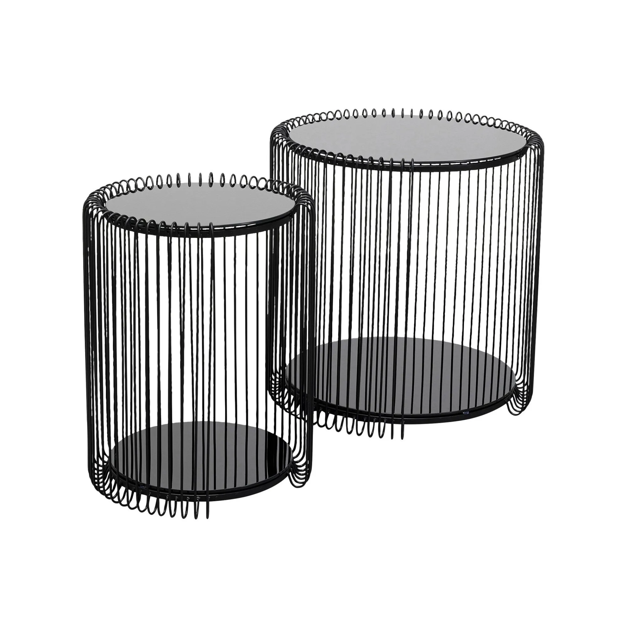 KARE Design Tables D'appoint Wire Double Noires Set De 2 ^ Table D'Appoint & De Chevet