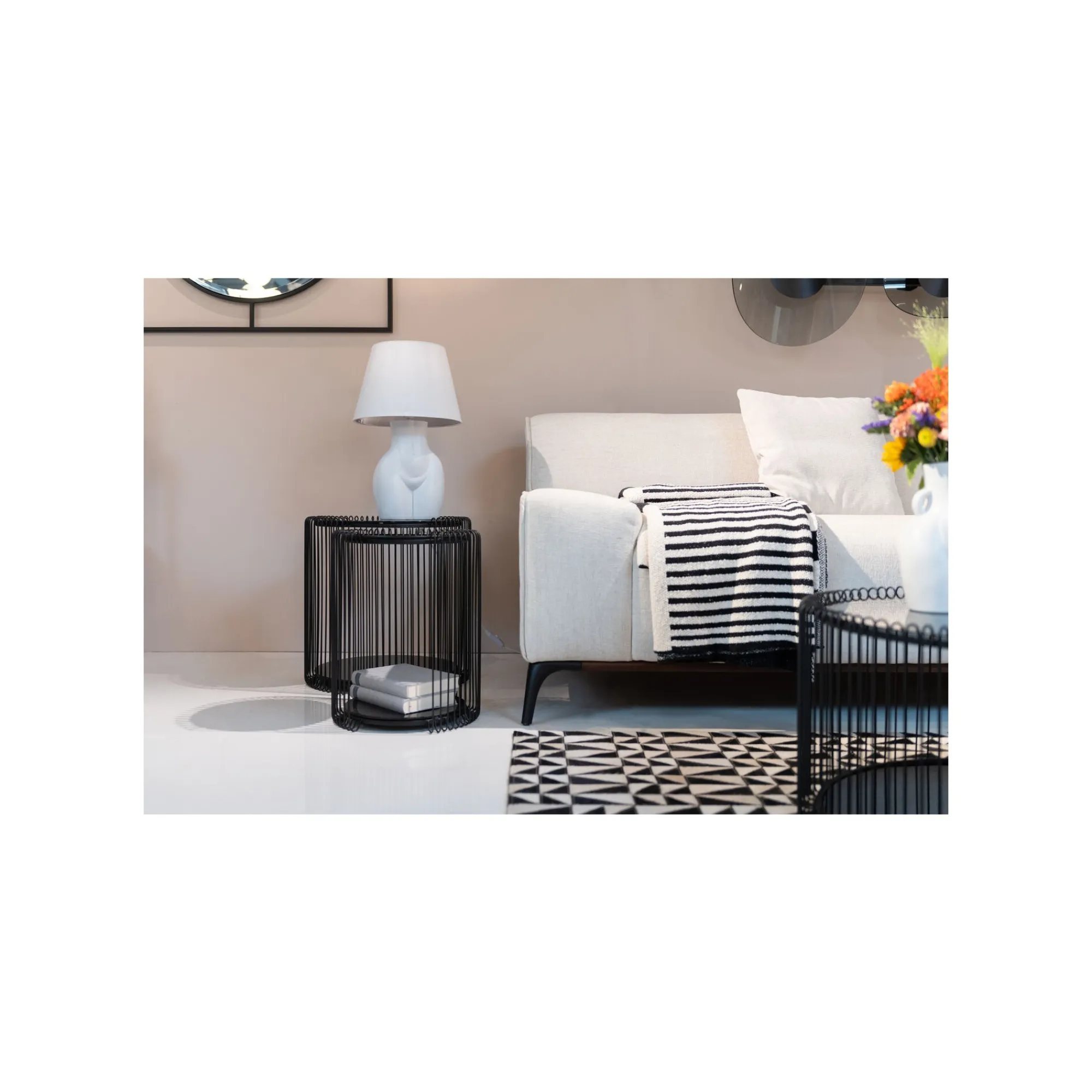 KARE Design Tables D'appoint Wire Double Noires Set De 2 ^ Table D'Appoint & De Chevet