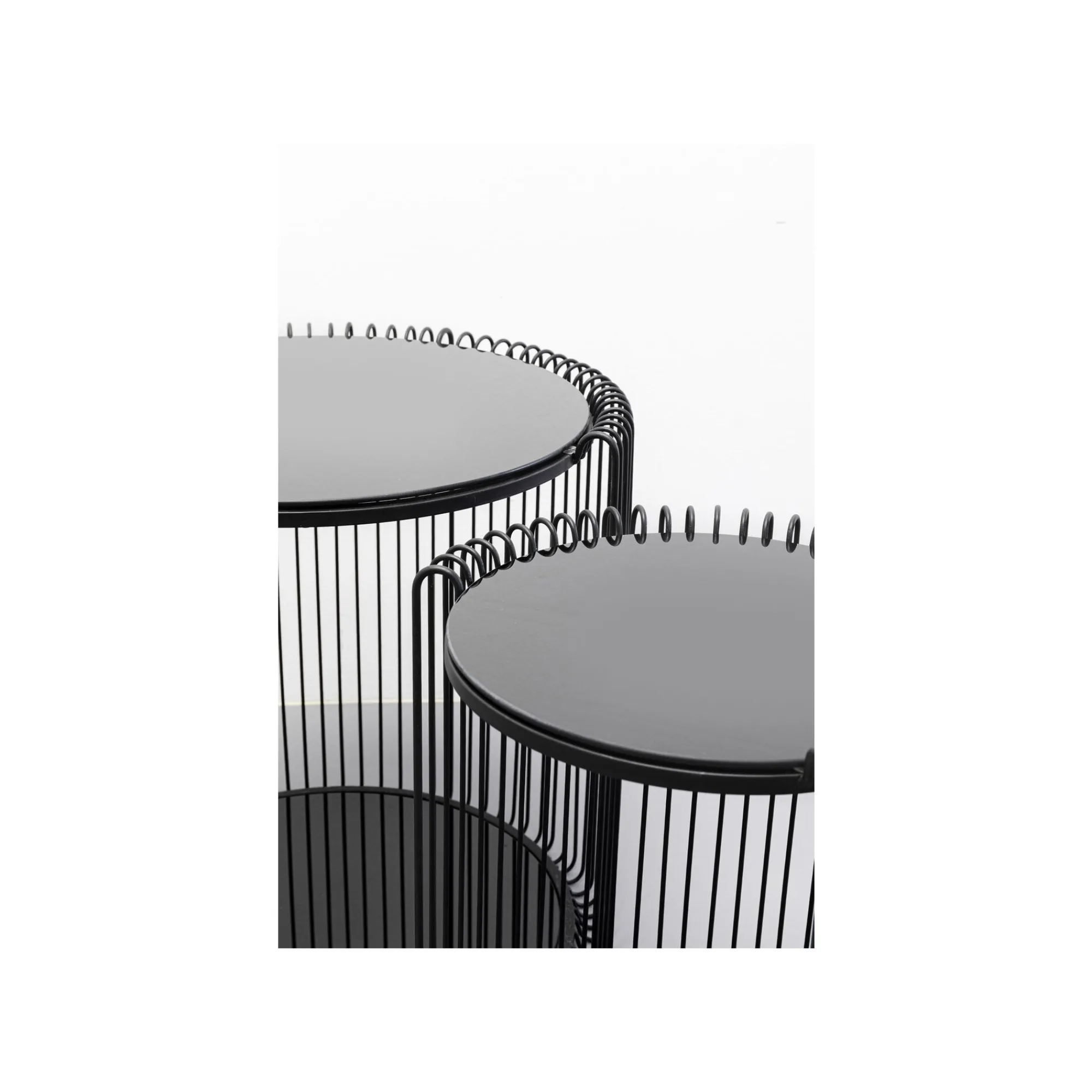 KARE Design Tables D'appoint Wire Double Noires Set De 2 ^ Table D'Appoint & De Chevet