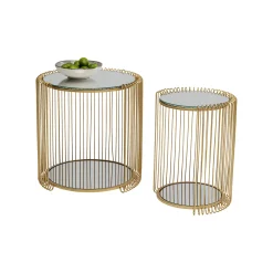 KARE Design Tables D'appoint Wire Double Laiton Set De 2 ^ Table D'Appoint & De Chevet