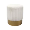 KARE Design Tabouret Cherry Cord Crème Et Laiton ^ Tabouret & Pouf