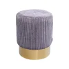 KARE Design Tabouret Cherry Cord Gris Et Laiton ^ Tabouret & Pouf