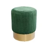 KARE Design Tabouret Cherry Cord Vert Et Laiton ^ Tabouret & Pouf