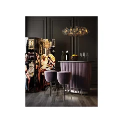 KARE Design Tabouret De Bar After Work Velours Gris ^ Bar & Tabouret De Bar