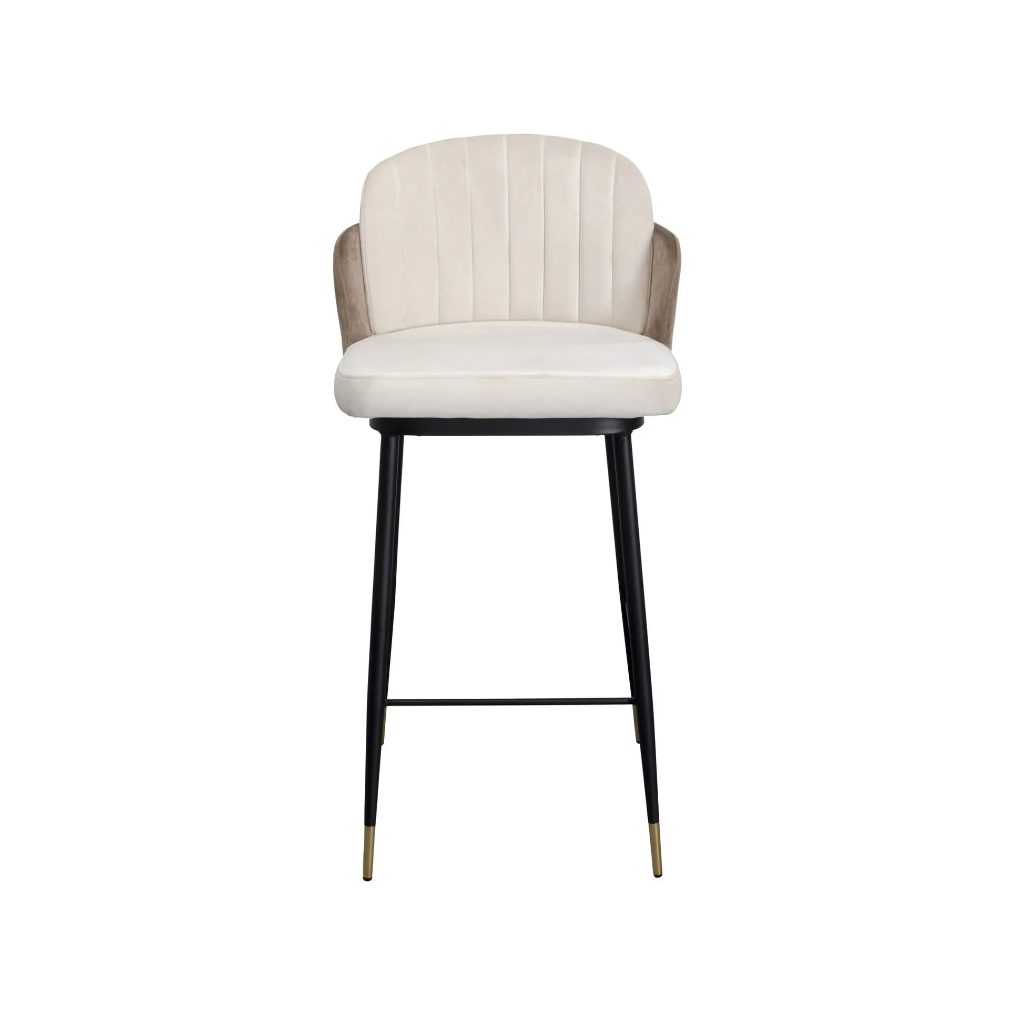KARE Design Tabouret De Bar Hojas Velours Beige Et Taupe ^ Bar & Tabouret De Bar