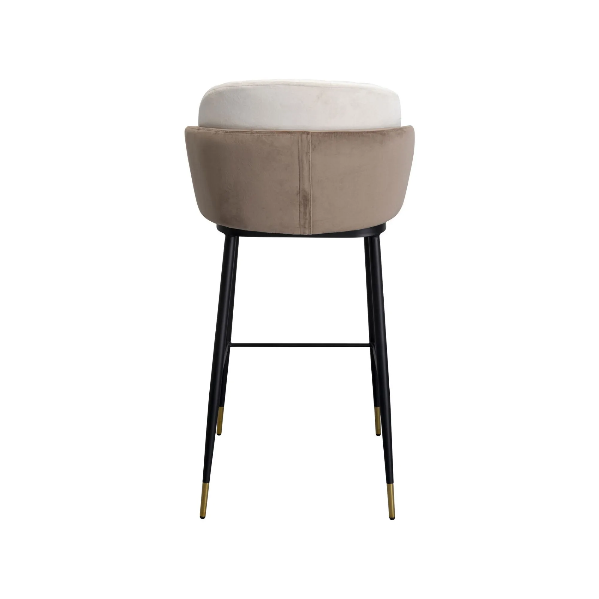 KARE Design Tabouret De Bar Hojas Velours Beige Et Taupe ^ Bar & Tabouret De Bar