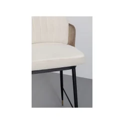 KARE Design Tabouret De Bar Hojas Velours Beige Et Taupe ^ Bar & Tabouret De Bar
