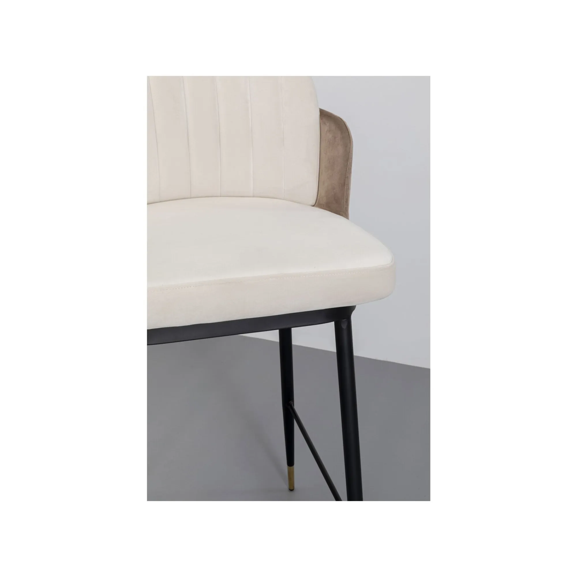 KARE Design Tabouret De Bar Hojas Velours Beige Et Taupe ^ Bar & Tabouret De Bar