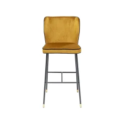 KARE Design Tabouret De Bar Irina Velours Ocre ^ Bar & Tabouret De Bar