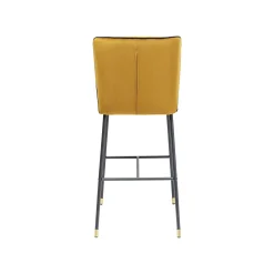 KARE Design Tabouret De Bar Irina Velours Ocre ^ Bar & Tabouret De Bar
