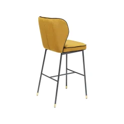KARE Design Tabouret De Bar Irina Velours Ocre ^ Bar & Tabouret De Bar