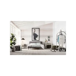 KARE Design Tabouret Desire 73cm Velours Gris ^ Tabouret & Pouf|Coffre & Malle