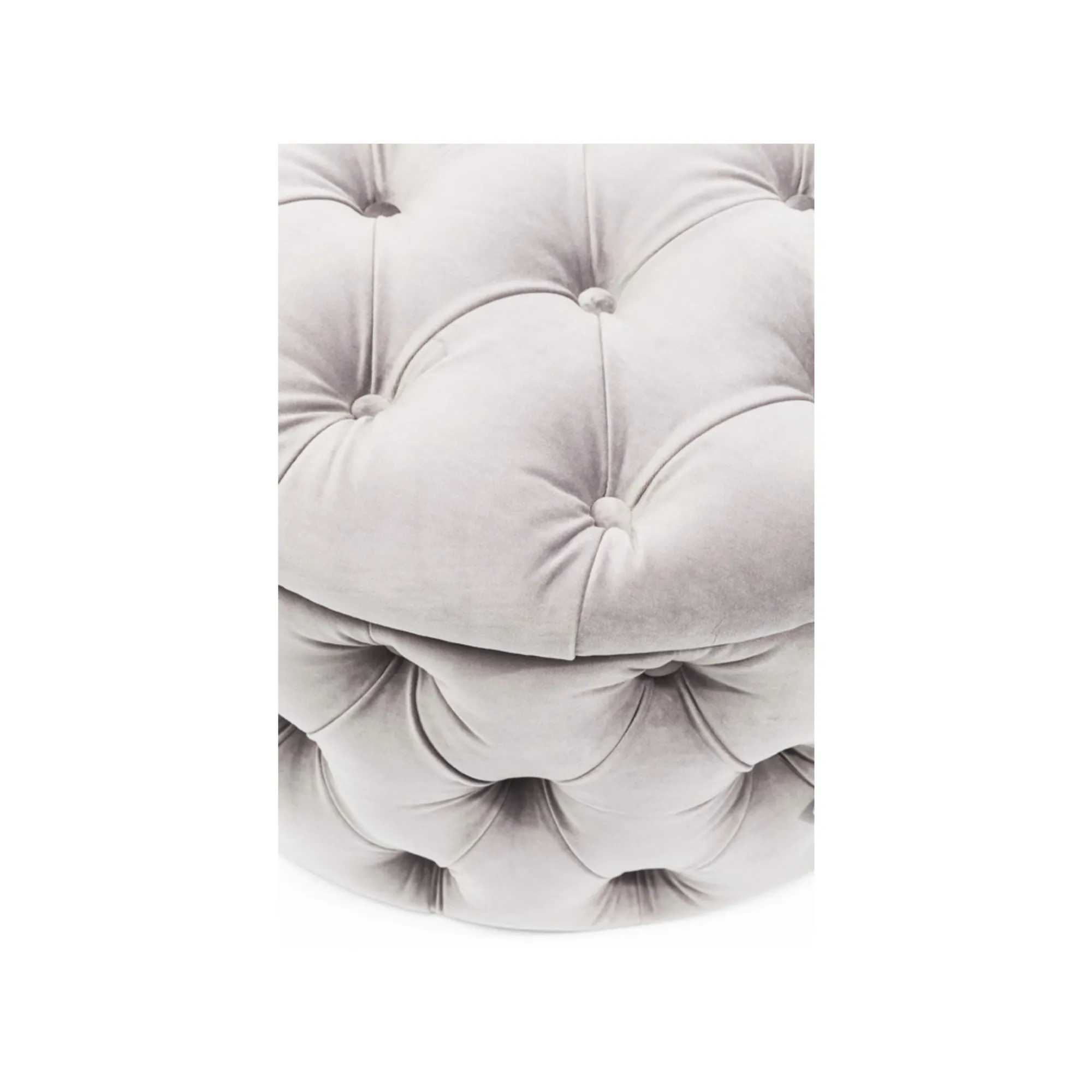 KARE Design Tabouret Desire 73cm Velours Gris ^ Tabouret & Pouf|Coffre & Malle