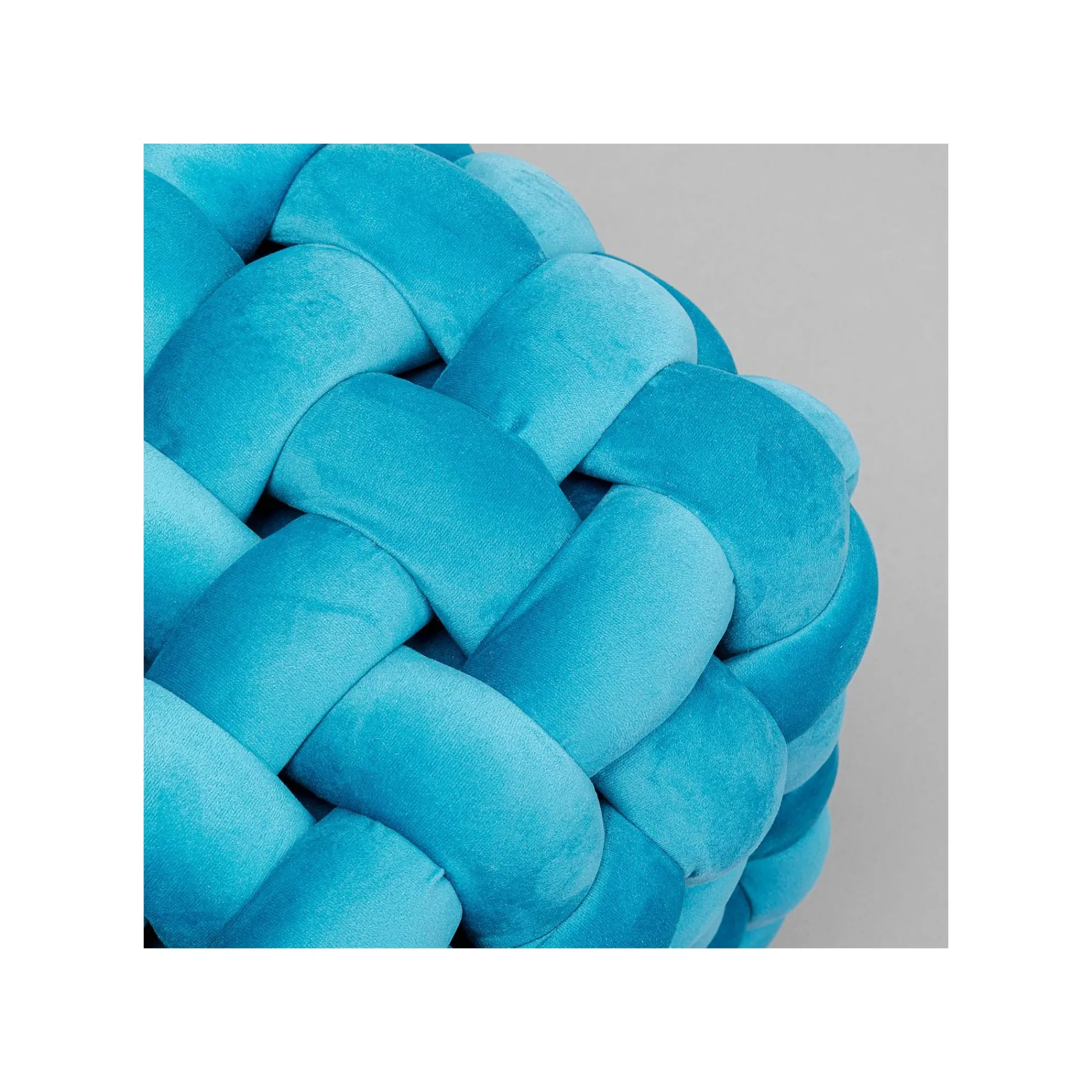 KARE Design Tabouret Weave Velours Bleu ^ Tabouret & Pouf