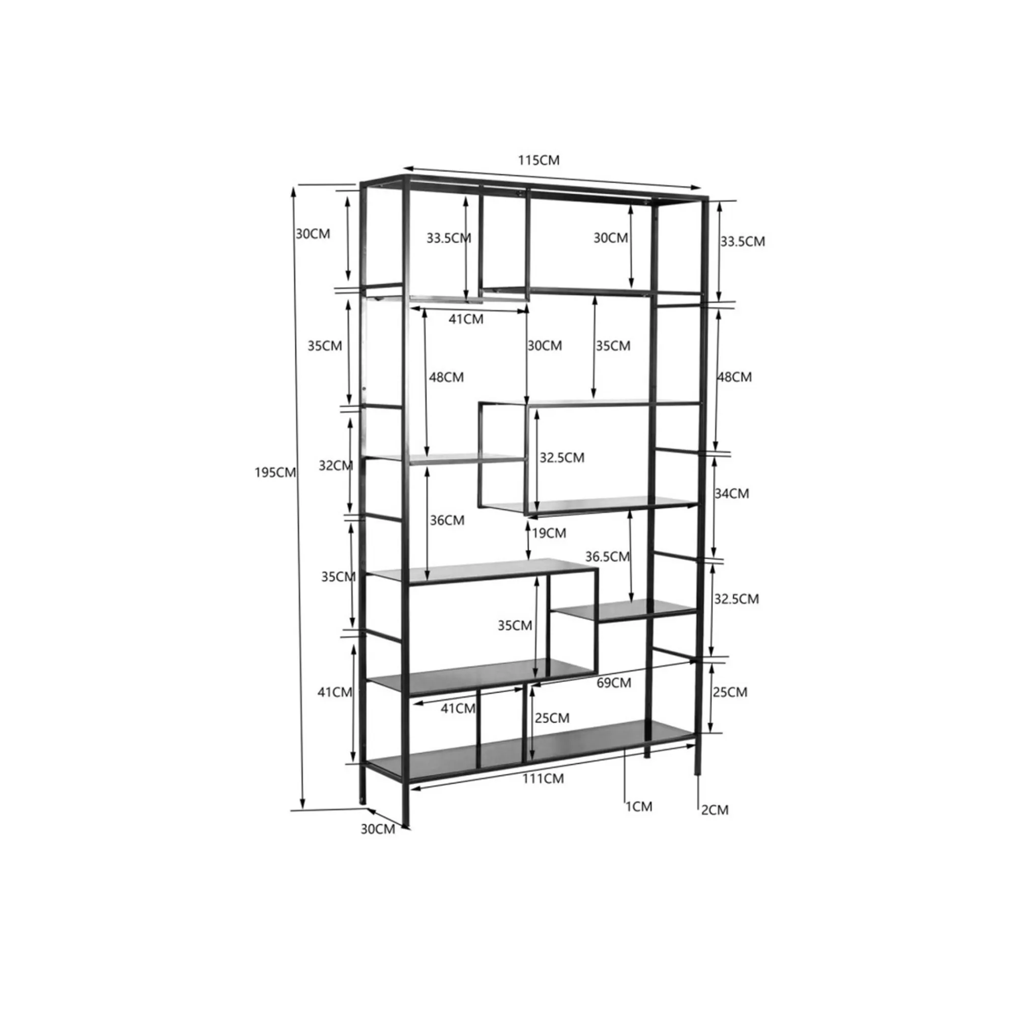 KARE Design Étagère Loft 195x115cm Dorée ^ Étagère Et Bibliothèque