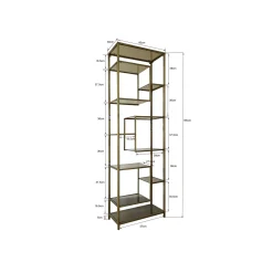 KARE Design Étagère Loft 195x60cm Dorée ^ Étagère Et Bibliothèque